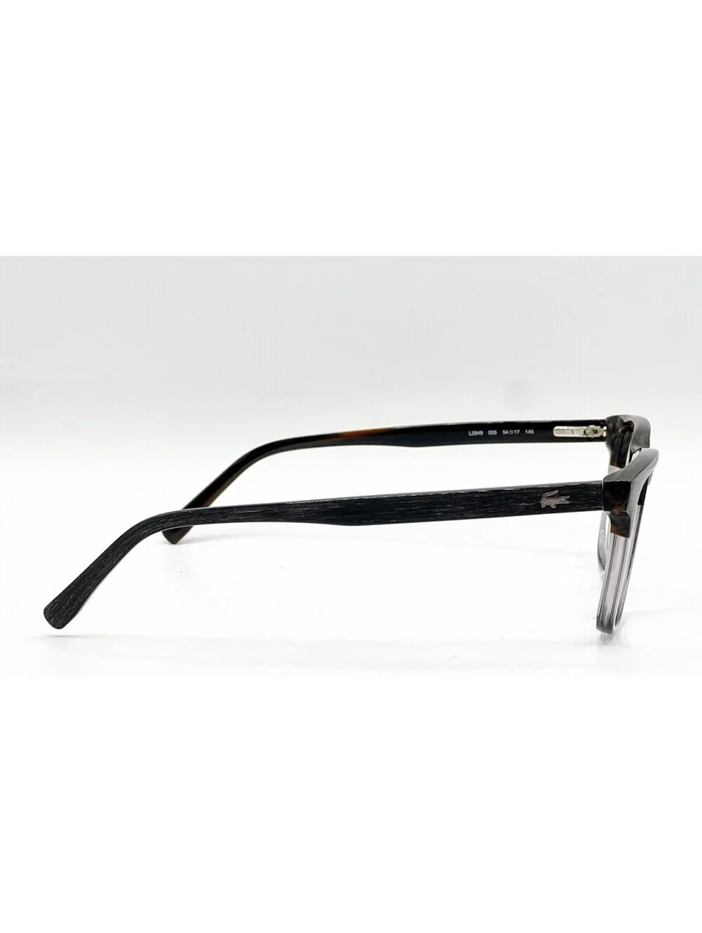 Lacoste L2849 035 Transparent Grey/Wood Authentic Eyeglass Frames 54-17